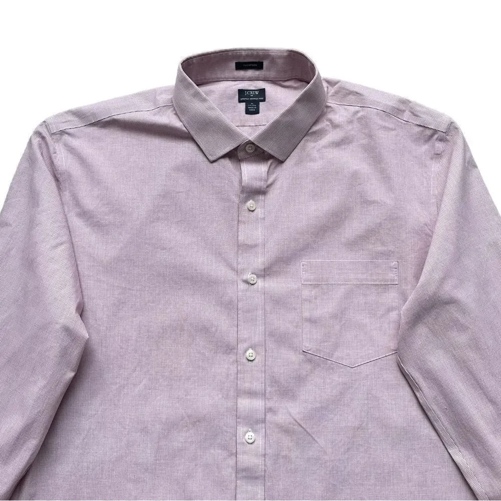 🔃J. Crew Men’s Red Long Sleeve Button Down Dress Shirt